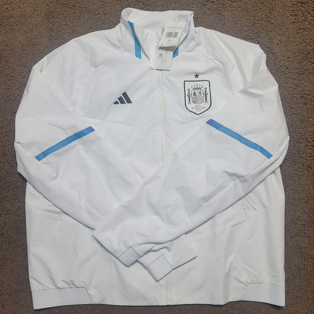 ADIDAS Mens Size XL Spain GAME DAY ANTHEM JACKET FIFA WORLD CUP 2022 IC4392 $140